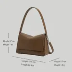 Dimensions and sizing guide for 10.8 inch minimalist crossbody shoulder bag