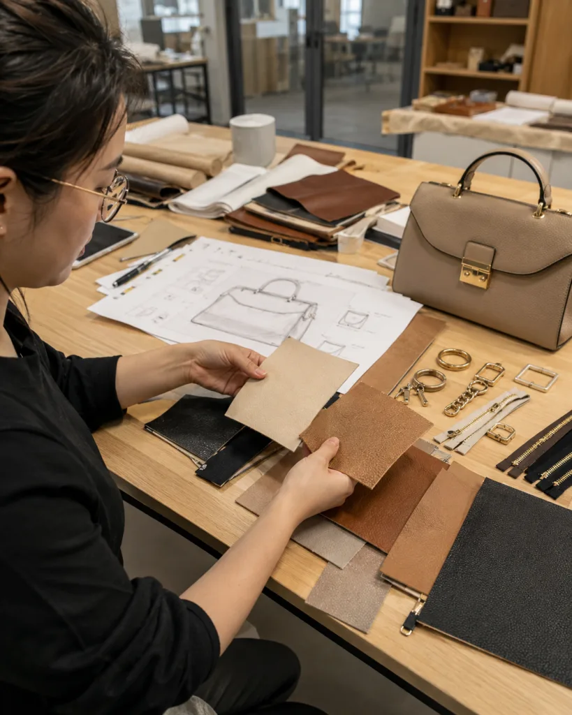 Design & Development, From market ideas to ready-to-produce handbag concepts.